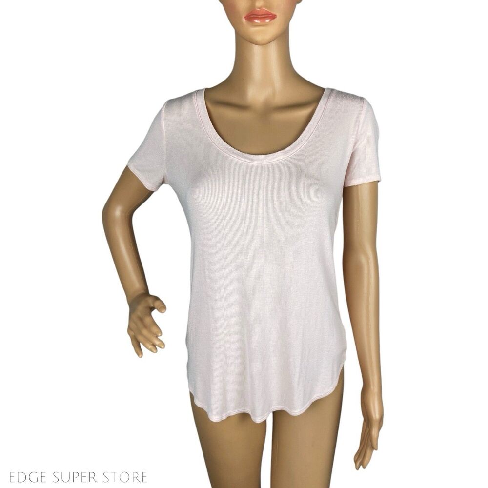 Athleta Light Pink Short Sleeve Gym Yoga Workout Shirt Top Size XSmall